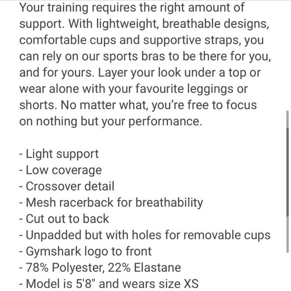 Gymshark Crossover Sports Bra Light Pink - Picture 8 of 8